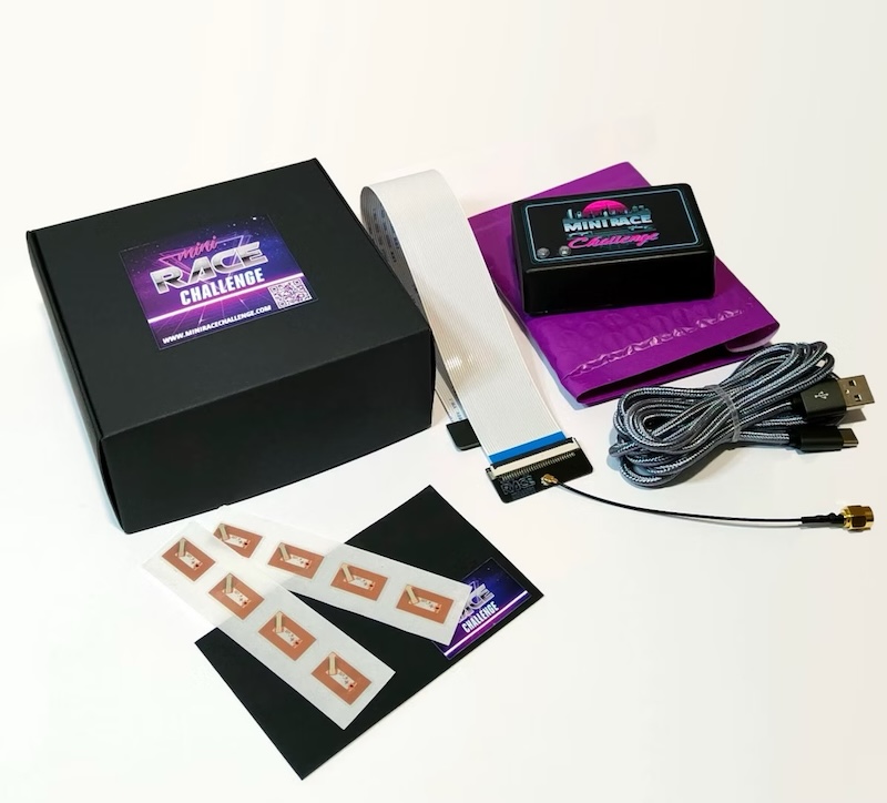 Kit Mini Race Challenge avec boîtier, antenne et étiquettes NFC pour micro RC